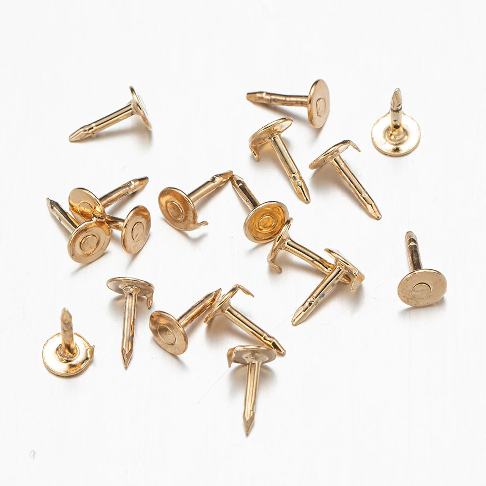 100pc Metal Locking Pin Back Brooch Badge Holder Lapel Base For DIY Jewellery Material Making Supply Craft Accessories Handma
