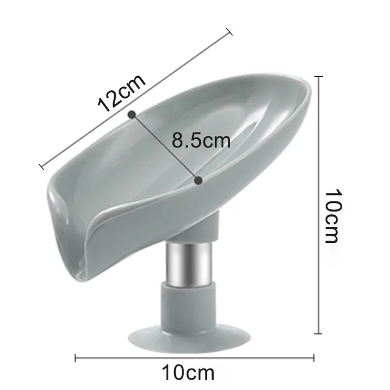 1pcs Drain Soap Holder Leaf Shape Soap Box Suction Cup Tray Drying Rack for Shower Sponge Container Kitchen Bathroom Accessor