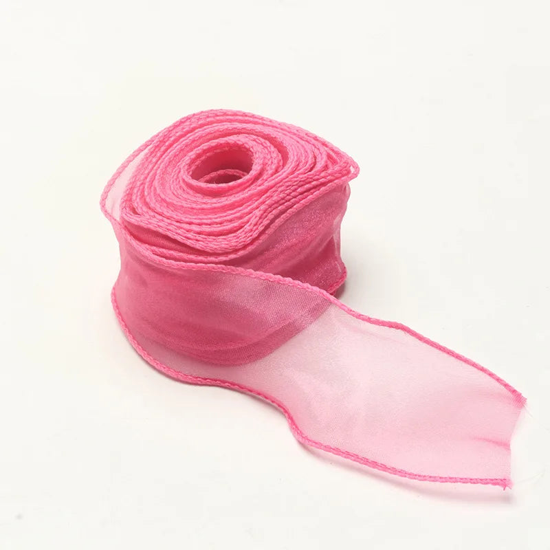 10Yards Fishtail Chiffon Ribbon Wavy Edged Organza Ribbon For DIY Crafts Bouquet Gift Wrapping Wedding Decoration Sewing Acce