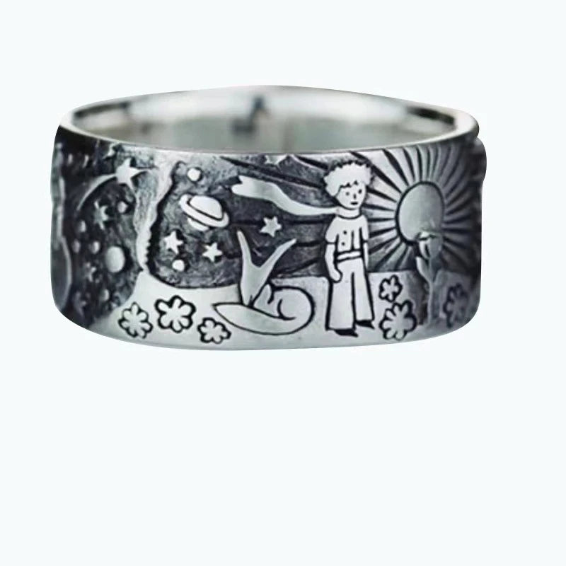 Vintage Ring Men Women Ring for Couples Emo Grunge Jewelry Party Gifts Men's Trendy Minimalist Ring Fairy Tale