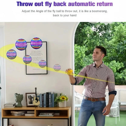 Flying Ball, Automatic Spinning Ball, LED Dazzling Lights, Floating Magic, Fan, UFO Flying Machine, Toy, Gift, Game, Sports B