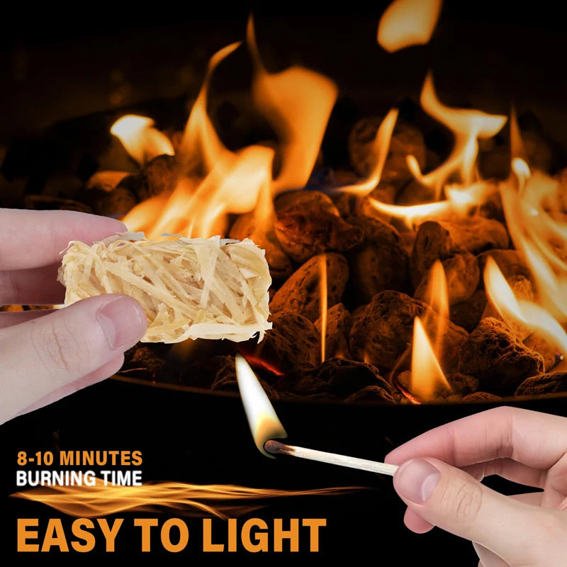 20/40/60pcs Natural Fire Starter,Wax Wood Stick,Suitable for Campfires,Fireplace,Barbecue Stove,Chimney Oven,Charcoal Ignitio