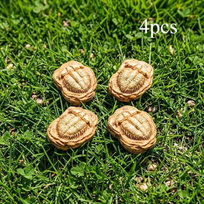 4pcs Micro Landscape Simulation Dinosaur Fossils, DIY Decorations, Desktop Accessories Small Ornaments - trilobite fossil