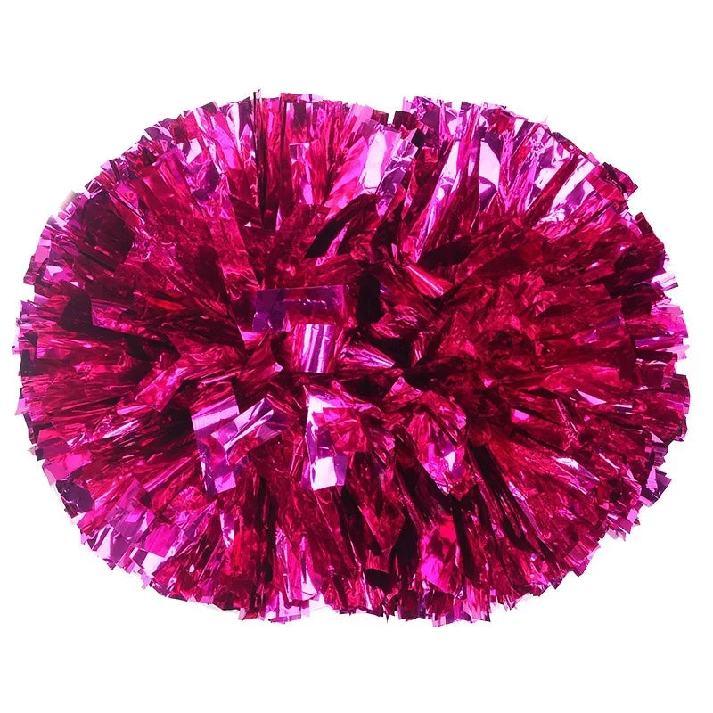 1pc Cheerleading Pom Poms with Handle Cheer Balls Big Gold Silver Red Yellow Blue Hand Dance Pompoms Accessories for Women Ki