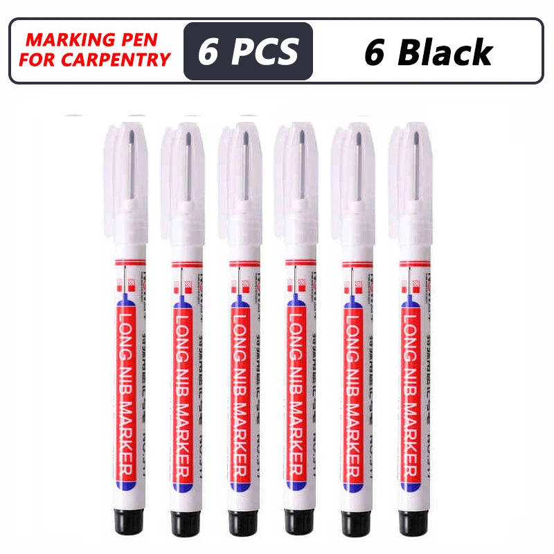 iLMH 4-40Pcs Deep Hole Long Nib Head Marker For Metal Perforating Pen Waterproof Bathroom Woodworking Decor Multi-Purpose Too