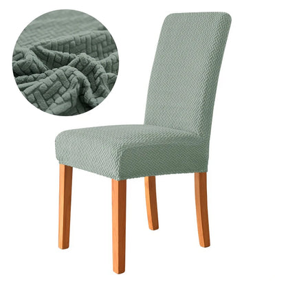 Elastic Dining Room Chair Cover Stretch Thick Jacquard Kitchen Chair Cover Slipcover For Dining Kitchen Hotel Wedding Banquet