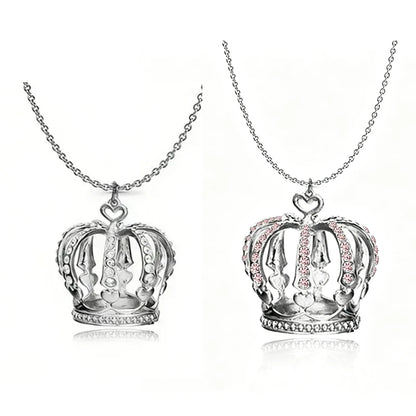 Elegant Crown Pendant Necklace Large Clavicle Chain Sweater Chain Fashion Jewelry Accessory Multiple Colors for Women Girls G