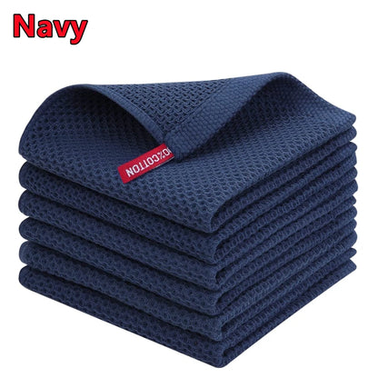 New 100% Cotton Dishcloth Ultra Soft Absorbent Kitchen Towel Household Cleaning Cloth Kitchen Tools Gadgets Wash Cloth Dish R