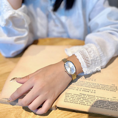 1pc New Fashionable Women's Watch With Gold Bracelet, Vintage & Luxury Ins Style, Elegant & Versatile Quartz Watch ladies wat