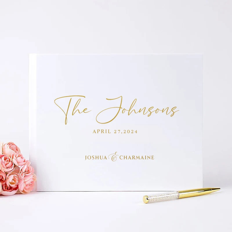 Custom Wedding Guestbook Personalized Guest Book Sign Engagement Photo Album Book Unique Wedding Guestbook Wedding Keepsake G