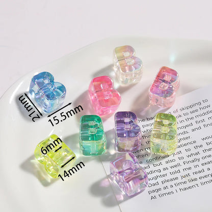 5pcs/lot Multicolour Random Letter Beads Acrylic Transparent Alphabet Bead For Jewelry Making DIY Necklace Keychain Accessori