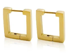 Shiny Zircon Hoop Earrings for Women Trendy Golden Stainless Steel Circle Earring Jewelry Pendientes - D5