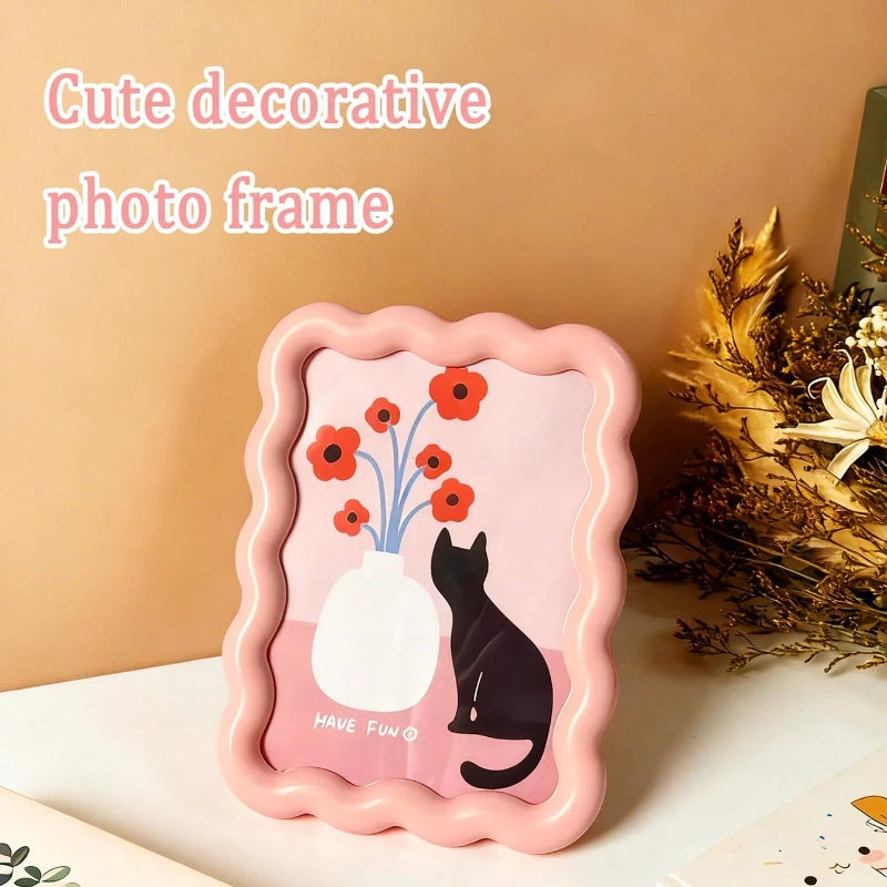 Milk Ins Style Cute Decorative Picture Frame Desktop Ornament Wall Art Creative Home Decoration Small Tabletop Decor - Red