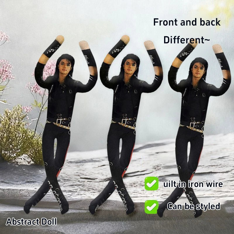 Michael Jackson Bendable Doll Flexible Wire Frame Poseable MJ Abstract Rat Jerky Doll King of Pop Collectible Fan Gift