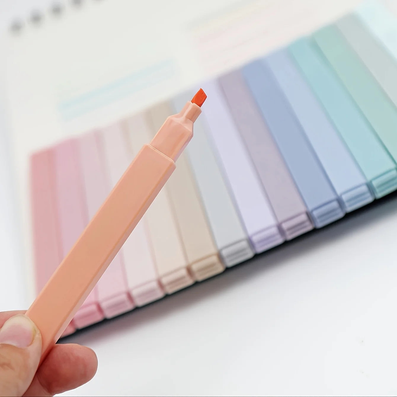 12pcs Square Highlighter Markers Painting Tools for Journaling School Office Supplies for Students Artists and Stationery Lov