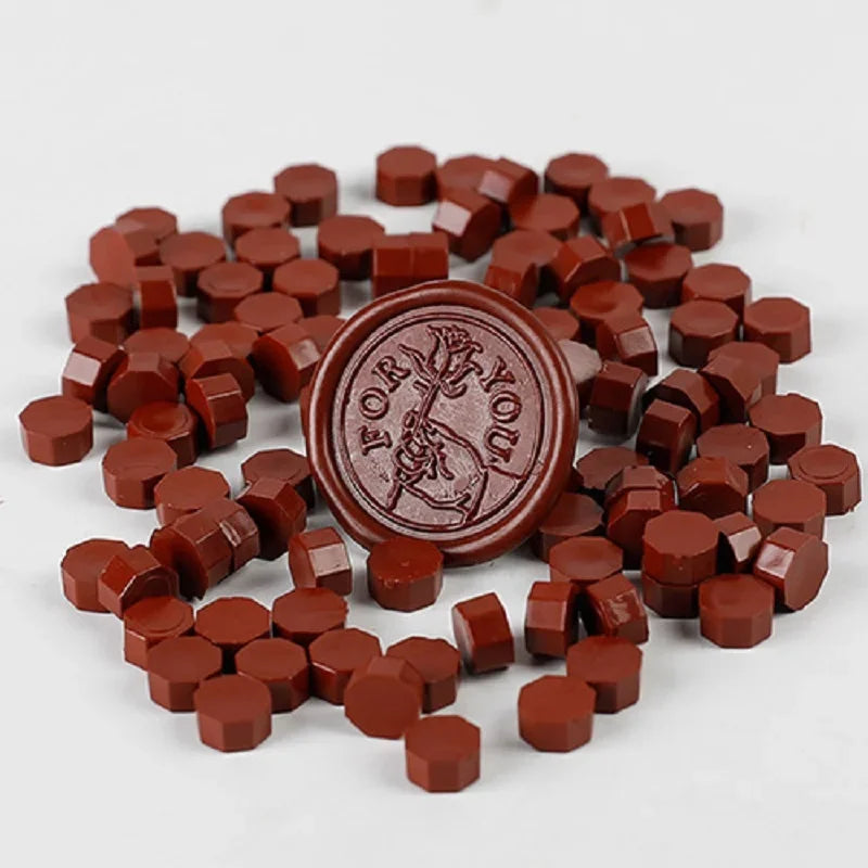 200 Pcs Wax Print Beads Wax Seal for Stamps Wax Lacquer for Seals Retro Sealing Gold Wedding Birthday Lacre for Card Making -