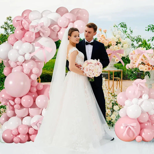 Pastel Pink Balloons Garland White Pink Balloon Arch Kit Wedding Anniversary Bride Shower Baby Shower Birthday Party Decorati