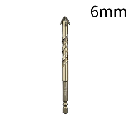 High-Four-Edged Serrated Eccentric Drill for Dry Drilling of Ceramic Tiles, Glass, Marble, Concrete, Stainless Steel Drill Bi