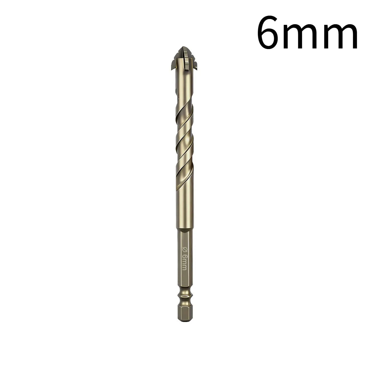 High-Four-Edged Serrated Eccentric Drill for Dry Drilling of Ceramic Tiles, Glass, Marble, Concrete, Stainless Steel Drill Bi