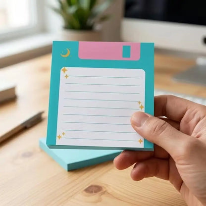 50-Page Retro Computer Drawing Tools Pattern Notepad Classic Design, Minimalist Color Scheme Back-to-School Season Notepad