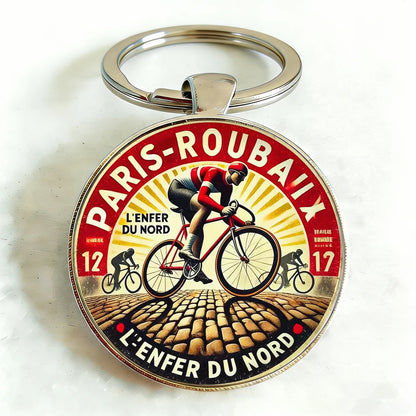1pc Retro Bicycle Keychain Father's Day Cycling Gift for Dad Biker Bike Charm Bicycle Enthusiasts Riders Tour De France Souve