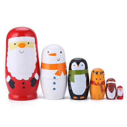 Craft Supplies Home Bedroom Nesting Doll Matryoshka Dolls Toys Wooden Russian Nesting Doll Russian Nesting Stacking Dolls - D