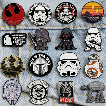 Vintage Enamel Pins Cool Robot Badge Sci-Fi Movie Lapel Pin for Jeans Cute Cartoon Pin for Backpacks Collectible Gift for Fan