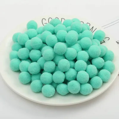 Pompoms 8/10/15/20/25/30mm Soft Pompons Colorful Fluffy Plush Craft DIY Pom Pom Fur Ball Pon Pon Home Decoration Kids Toys 10