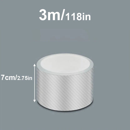 3/5/10M Transparent Carbon Fiber Car Threshold Portector Moulding Strip Trim Bumper Strip Clear Wear Surface Tapes DIY Film T