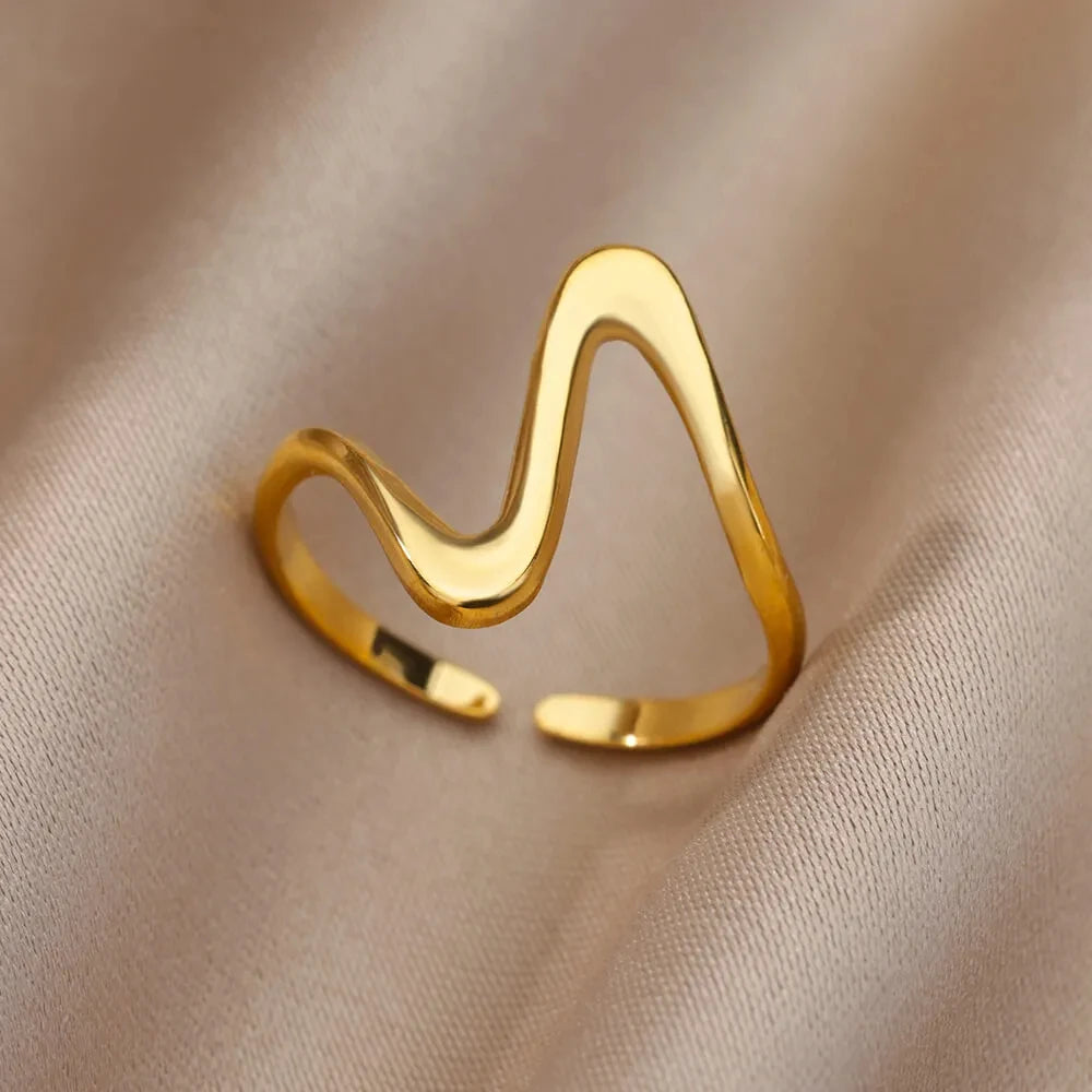 316L Stainless Steel Rings for Women Gold Color Never Fade Luxury Classic rings wedding couple rings Jewelry - 8