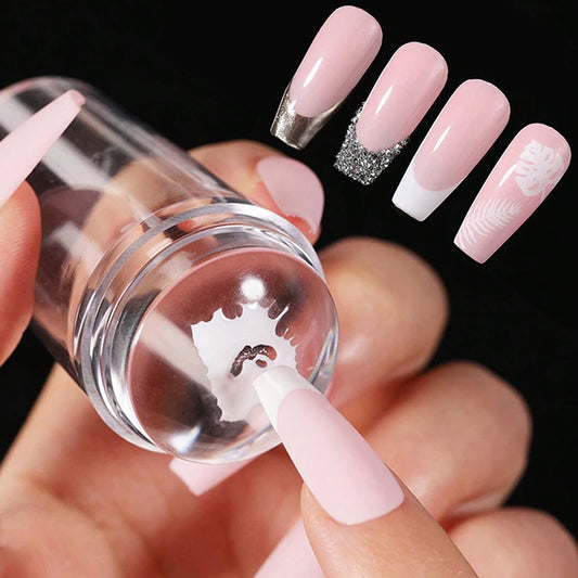 Nail Stamping Plates Pure Clear Jelly Nails Art Stamper Scraper Set Print Silicone Marshmallow Design Manicure Accessories To