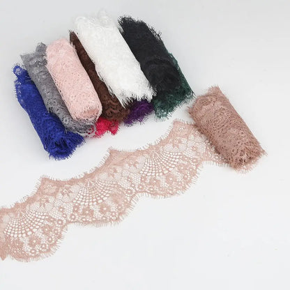 14 colors (3 yards / roll) Embroidered Lace Net Ribbon Fabric Trim DIY Sewing Handmade Craft Materials