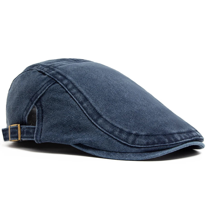 New Vintage Cotton Beret Men Women Fashion Flat Visor Cap Casual Autumn Berets Retro Newsboy Hat Summer Unisex Adjustable