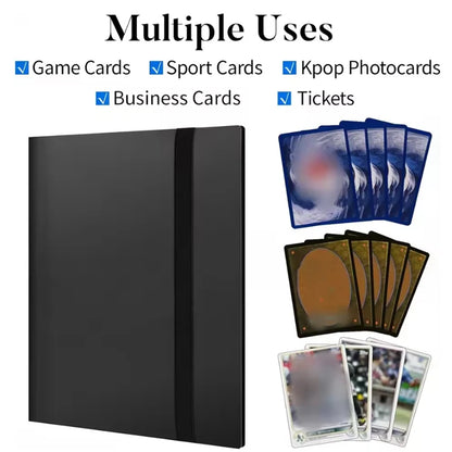 1Pc Card Binder 160/360/480 Trading Card Holder Book PP Cover Binder For Cards Durable Side Loading Card Book With Gaming Car