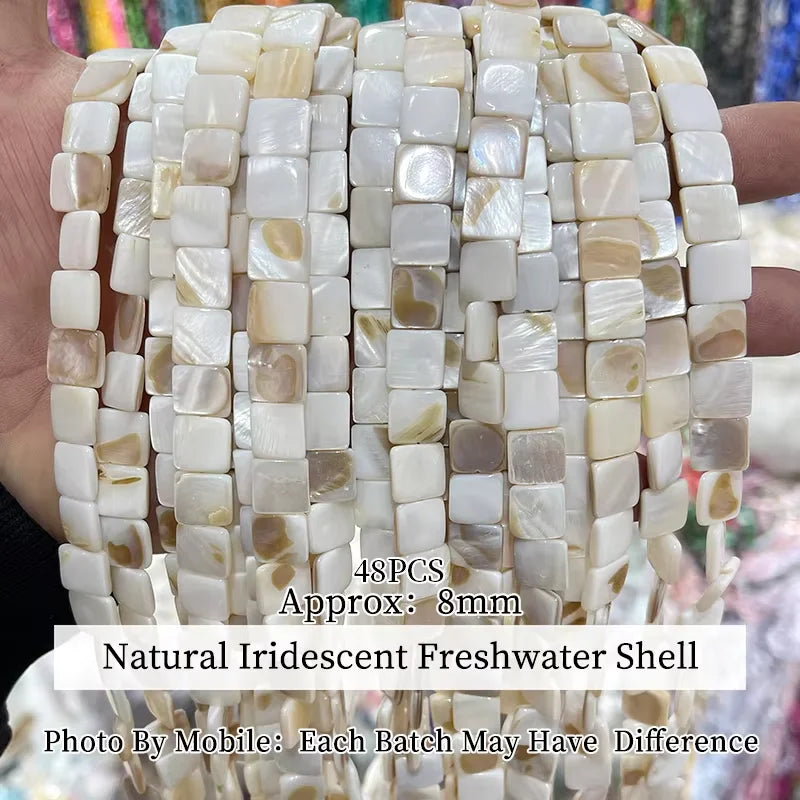 Natural Shell Beads Irregular Shape Smooth Beads Loose Spacer Bead For Jewelry Making Diy Earrings Necklace Accessory Finding