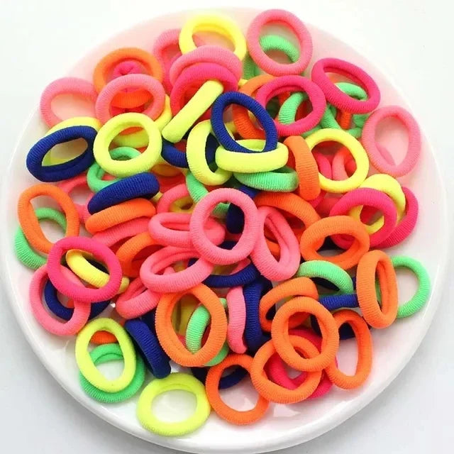 200-1000pcs Women Girls Colorful Nylon Elastic Hair Bands Ponytail Hold Small Hair Tie Rubber Bands Scrunchie Hair Accessorie