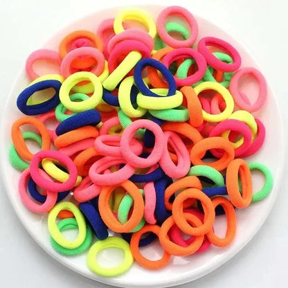 200-1000pcs Women Girls Colorful Nylon Elastic Hair Bands Ponytail Hold Small Hair Tie Rubber Bands Scrunchie Hair Accessorie