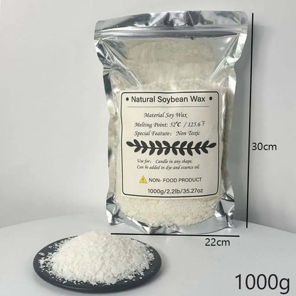 500g/1kg Natural Soy Wax Flake DIY Candle Making Supplies Scented Candle Raw Material Smokeless Candles Wicks Making Crafts -