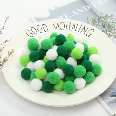 Pompoms 8/10/15/20/25/30mm Soft Pompons Colorful Fluffy Plush Craft DIY Pom Pom Fur Ball Pon Pon Home Decoration Kids Toys 10