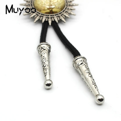 BOLO-0087 Fashion Hot Atheist Atheism Symbol Bolo Ties For Men Handmade Atheist Logo Round Glass Dome Slide Fashion Neck Tie