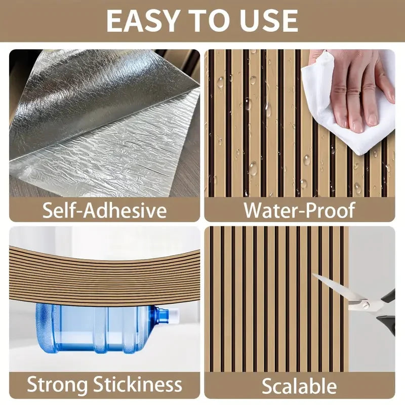 Faux Grid Self-Adhesive Wall Stickers Thick Texture for Bedroom Walls Ceilings Ideal for Thanksgiving and Christmas Holiday G