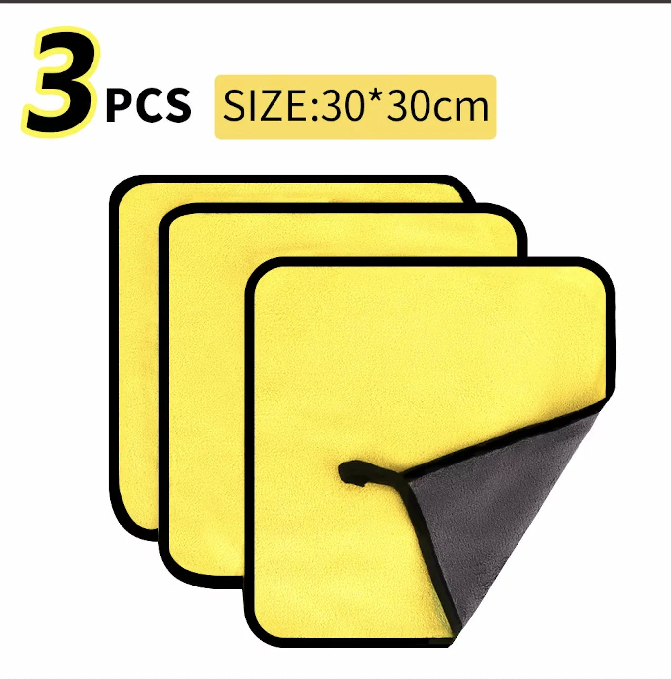 3/5/10Pcs Car Wash Microfiber Towel 30*30CM / 30*60cm Car Cleaning Drying Cloth Care Cloth Car Wash Towel Kitchen Towel - 3pc