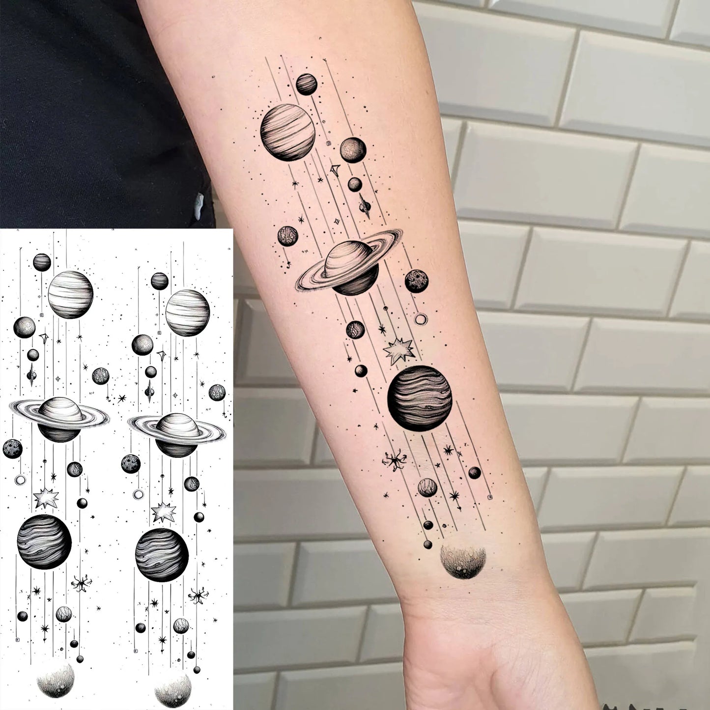 1 Sheet Bless Belief Faith Engraved Temporary Tattoos Family Love Tatoos Waterproof Realistic Fake Tattoo Stickers Long Lasti