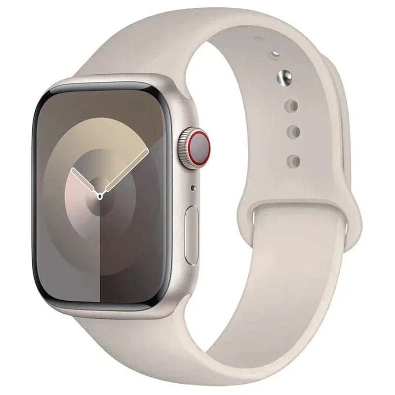 Silicone Band For Apple Watch straps 49mm 40mm 44 mm 45mm 46mm 42mm 41mm 38mm sports bracelet iWatch series 10 9 8 3 SE ultra
