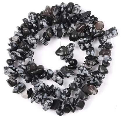 Natural Stone Chips Beads 3-5-8-12mm Irregular Gravel Beads For Jewelry Making Freeform Beads Diy Necklace Bracelet 15'' - Bl