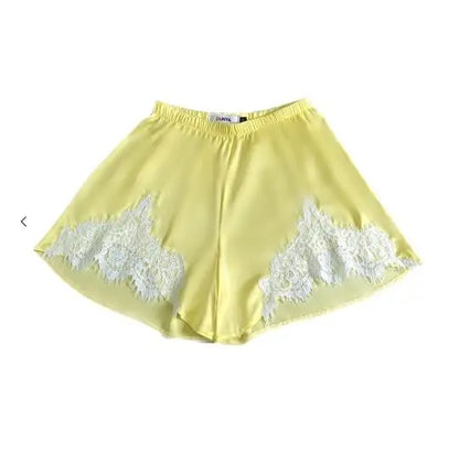 Cute Women Satin Silk Lace Trim Shorts Silky Low Rise Boxer Shorts Y2k Teen Girls Y2K Coquette Lounge Slip Bottoms