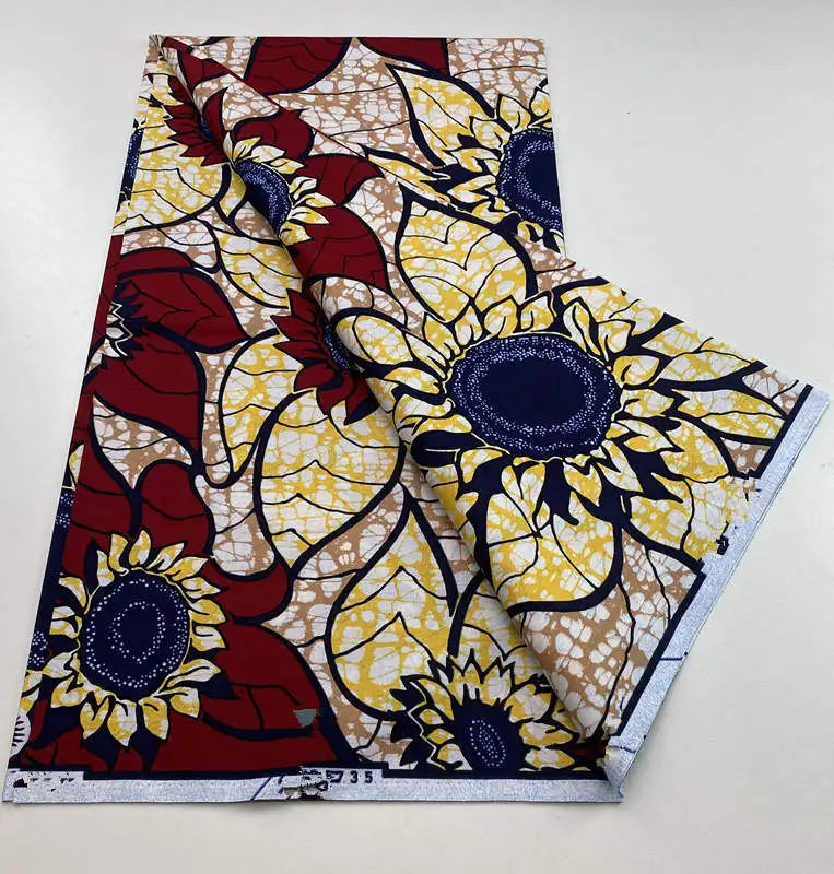 2024 6 Yards 100% Cotton Veritable Wax Pagne African Super Real Holland Wax VL Original Batik Lace Dress Dutch Loincloth
