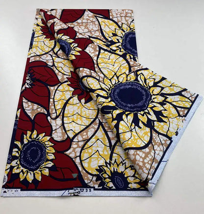 2024 6 Yards 100% Cotton Veritable Wax Pagne African Super Real Holland Wax VL Original Batik Lace Dress Dutch Loincloth