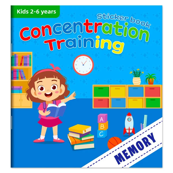Montessori Toys Cartoon Sticker Books Focus on Potential Development Education Sticker Toys for Children 3-6Y - Memory