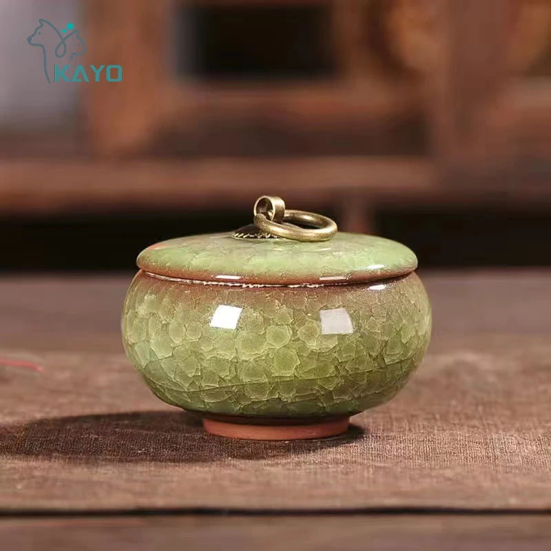 Ceramics Ash Urn Sealed Cremation Funeral Ashes Keepsake Small Animals Pet Dog Cat Memorial Suitable Home Fireplaces Burial -
